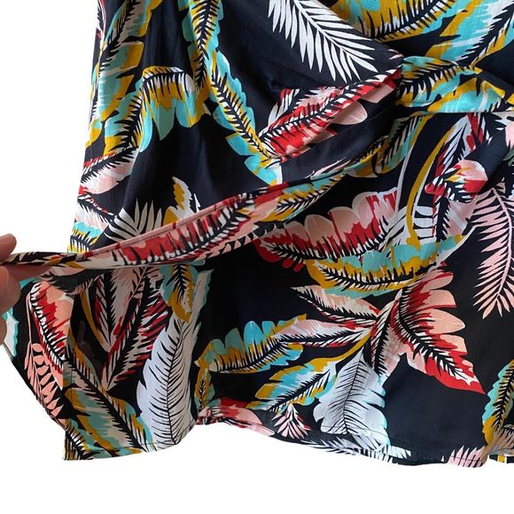 B•O•G Collective Tropical Print Two Piece Wrap Skirt Set | Size Small - Picture 5 of 16